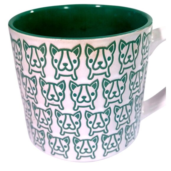 Graydon Hall French Bulldog Cup Mug Green Dog Coffee 12 Oz Microwave Dishwasher - Picture 3 of 5